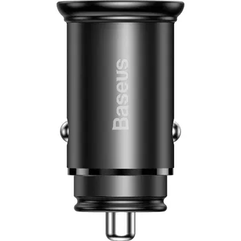 Baseus Car Charger Circular Metal CCALL-BS01 Type-C USB PPS 30W černá