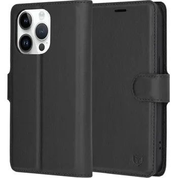 Pouzdro na mobilní telefon Techsuit Kožené pouzdro iPhone 14 Pro Černá