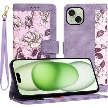 Pouzdro na mobilní telefon Techsuit FlipCraft iPhone 15 Plus Tajemná fialová