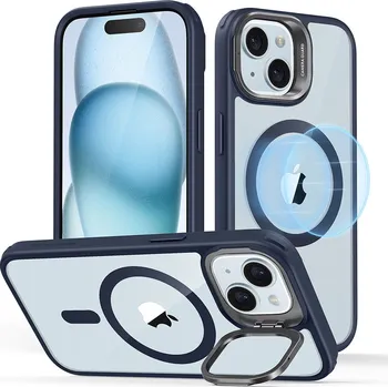 Pouzdro na mobilní telefon ESR Classic Hybrid HaloLock Kickstand iPhone 15 Plus Čirá Tmavě Modrá