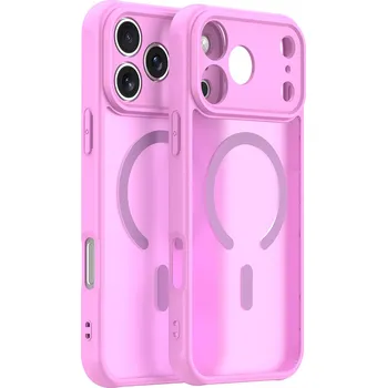 Pouzdro na mobilní telefon Techsuit HaloFrost II MagSafe pro iPhone 17 Pro růžový