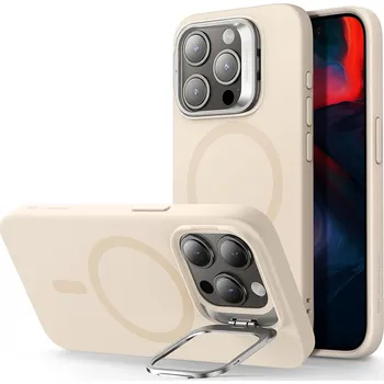 Pouzdro na mobilní telefon ESR Obláčkově měkký HaloLock Kickstand iPhone 15 Pro Světle hnědá