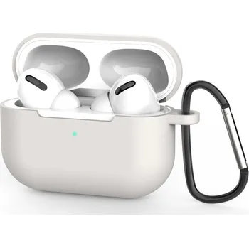 Příslušenství pro sluchátka Techsuit silikonové pouzdro pro AirPods Pro 3 hladký ultratenký materiál světle šedá