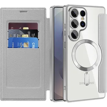 Pouzdro na mobilní telefon Pouzdro na knihu Techsuit SmartMag pro Samsung Galaxy S25 Ultra šedé