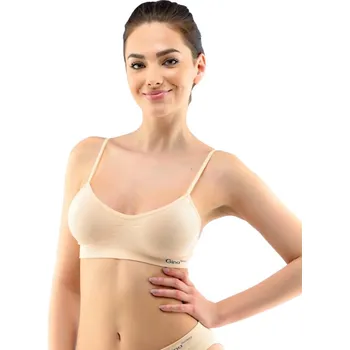 Dámské oblečení Gina sportovní podprsenka úzká ramínka 07010 Tělová Vel. S/M