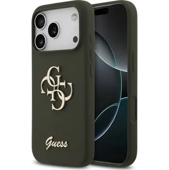 Pouzdro na mobilní telefon Guess Silicone Big 4G Script GUHCP17LSC4GSMA iPhone 17 Pro khaki