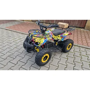 Hračka Dětská elektro čtyřkolka ATV Torino 1200W 48V graffiti žlutá