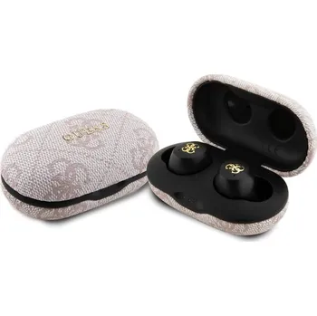 Sluchátka Guess - Bezdrátová sluchátka 4G Metal s dokovací stanicí růžová