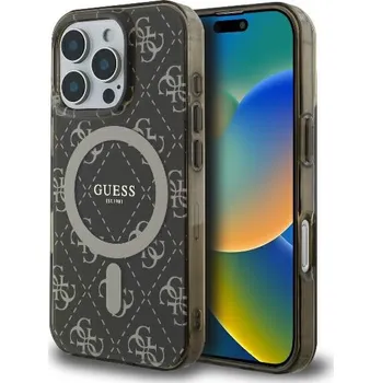 Pouzdro na mobilní telefon Guess IML 4G Background MagSafe GUHMP16LH4DTEW iPhone 16 Pro hnědý