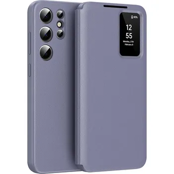 Pouzdro na mobilní telefon Techsuit SmartView Series pro Samsung Galaxy S23 Ultra fialová