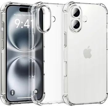 Pouzdro na mobilní telefon Techsuit Nárazuvzdorný silikonový kryt iPhone 16 Plus Čirý