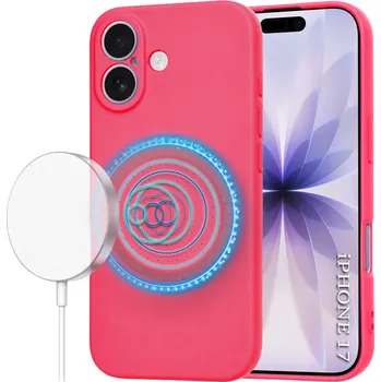 Pouzdro na mobilní telefon Techsuit SoftFlex MagSafe pro iPhone 17 v růžové barvě