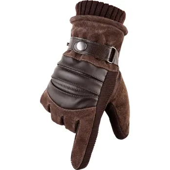 Rukavice Rukavice Techsuit Touchscreen OG101 PU měkké a teplé univerzální hnědé