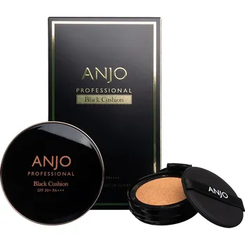 Houbička na make-up ANJO Professional Black Cushion - Make-up v houbičce s vysokou ochranou SPF | 15+15g