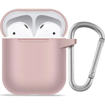 Příslušenství pro sluchátka Blueo Liquid Silicone ochranné pouzdro pro AirPods 1 pískově růžová