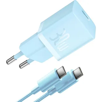 Baseus Síťová nabíječka P10110902313-00 GaN 30W Type-C 1m Galaxy Blue