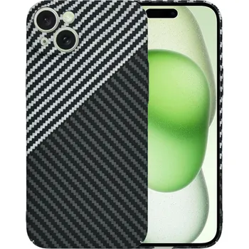 Pouzdro na mobilní telefon Techsuit Carbonite FiberShell pro iPhone 15 Plus v šedé barvě