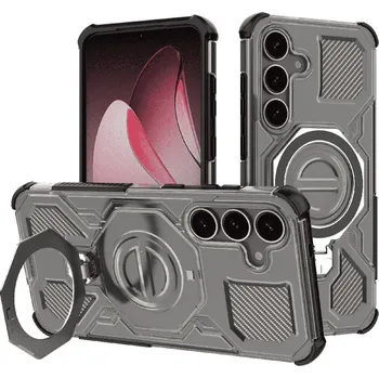 Pouzdro na mobilní telefon Techsuit Carbon Shield PRO pro Samsung Galaxy S25 Plus kouřově černá