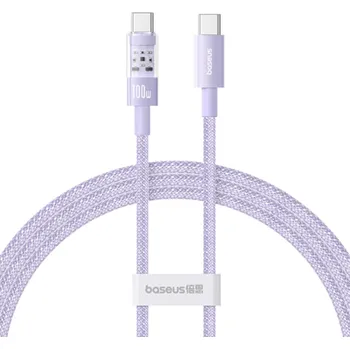 Baseus Data Cable Gem Type-C na Type-C 100W 1m Nebula Purple