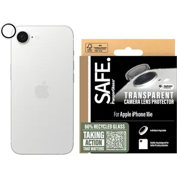 PanzerGlass® SAFE. Ochrana objektivu kamery iPhone 16e čirá