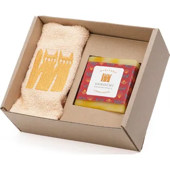 Dárková krabička Dárková krabička s ručníčkem a vánočním mýdlem