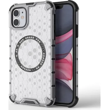 Pouzdro na mobilní telefon Techsuit HoneyComb Shield MagSafe pro iPhone 11 bílý