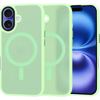 Pouzdro na mobilní telefon Techsuit HaloFrost MagSafe Series iPhone 16 světle zelená