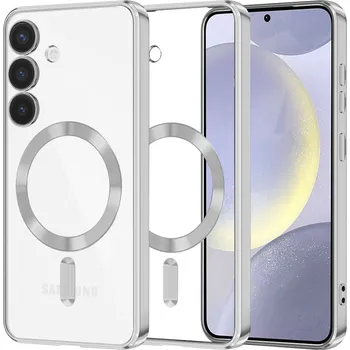 Pouzdro na mobilní telefon Techsuit Krystal MagSafe Samsung Galaxy S24 Plus Stříbrný