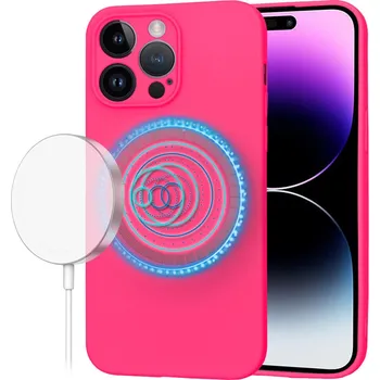 Pouzdro na mobilní telefon Techsuit SoftFlex MagSafe pro iPhone 14 Pro Max růžová