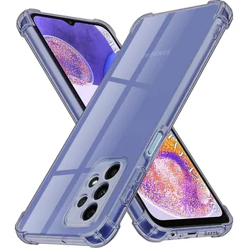 Pouzdro na mobilní telefon Techsuit Shockproof průhledný silikon Samsung Galaxy A23 4G A23 5G kouřově černý