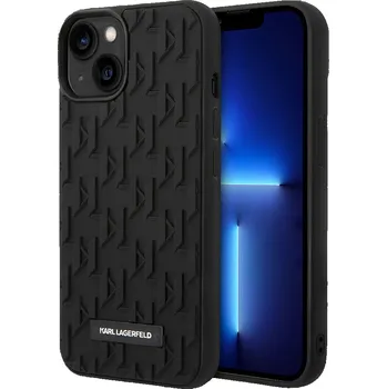 Karl Lagerfeld 3D Design iPhone 14 Plus Monogram růžový