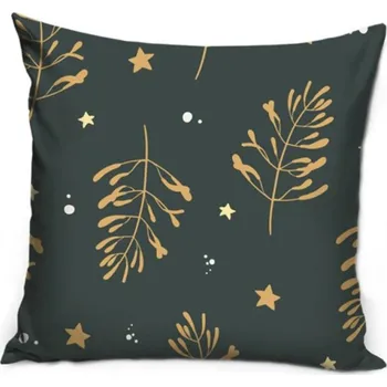 Dekorativní polštářek Vánoční dekorační polštářek 40x40 Šedé kouzlo jmelí