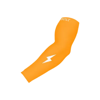Chránič hrudi na baseball a softball BRUCE BOLT Graduated Compression Premium Arm Sleeve - Neon Orange - SM/MD