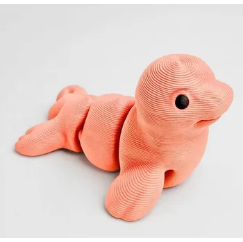 Figurka Flexi 3D miniaturka lachtana z 3D tiskárny | Svíčkománie3D | Barva: Lososová pastelová