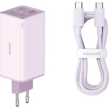 Baseus Nástěnná nabíječka GaN6 Pro 2xUSB 2xType-C 100W Fialová