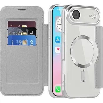 Pouzdro na mobilní telefon Pouzdro Techsuit SmartMag Book pro iPhone 17 Air šedé