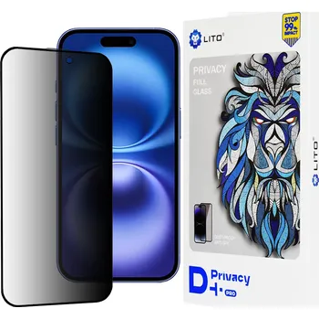 Lito D+ Pro Privacy pro iPhone 16 černá