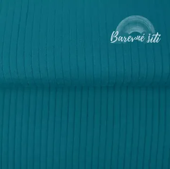 Úplet žebrovaný širší, Petrolej (E)