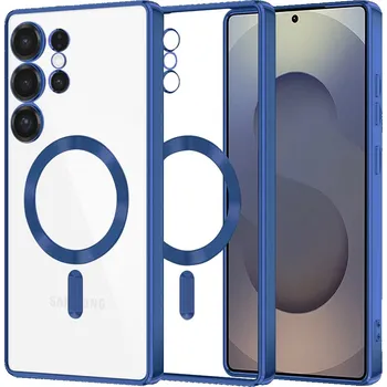 Pouzdro na mobilní telefon Techsuit Luxury Crystal MagSafe pro Samsung Galaxy S25 Ultra tmavě modrá