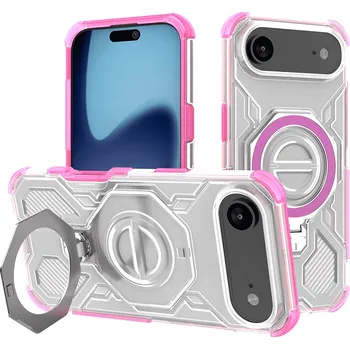 Pouzdro na mobilní telefon Techsuit Carbon Shield PRO pro iPhone 17 Air růžový průhledný