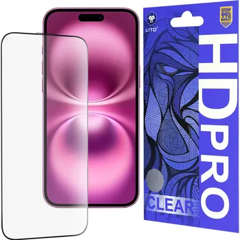Lito HD Pro Clear pro iPhone 16 Plus černý