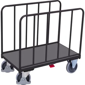 Stavební technika Variofit Plošinový vozík se dvěma trubkovými stěnami, Variofit, ložná plocha 106 x 54 cm, do 400 kg, modrá/antracit Barva: antracit RAL7016