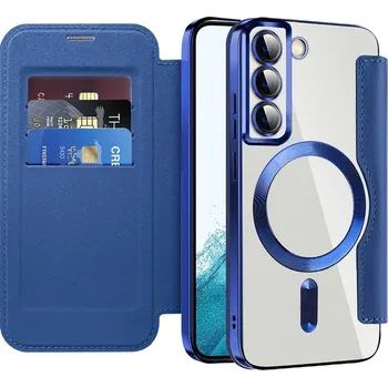 Pouzdro na mobilní telefon Pouzdro na knihu Techsuit SmartMag pro Samsung Galaxy S22 5G modré