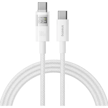 Baseus Data Cable Display 2 Rychlonabíjecí Type-C na Type-C 100W 2m Měsíční bílá