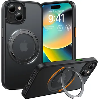 Pouzdro na mobilní telefon Torras Ostand Pro MagSafe Series iPhone 15 černý