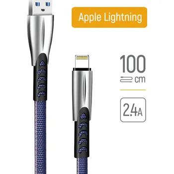 ColorWay Data Cable CW-CBUL010-BL USB na Apple Lightning 1m modrá