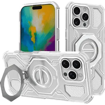 Pouzdro na mobilní telefon Techsuit Carbon Shield PRO pro iPhone 16 Pro bílý průhledný