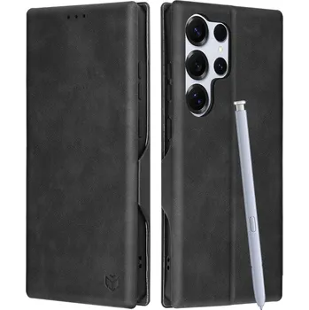 Pouzdro na mobilní telefon Pouzdro Techsuit Safe Wallet Plus pro Samsung Galaxy S25 Ultra černé