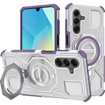 Pouzdro na mobilní telefon Techsuit Carbon Shield PRO pro Samsung Galaxy A16 4G/A16 5G fialový průhledný