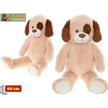 plyšák Mikro trading Plush Friends - Pes plyšový - 80 cm - světle hnědá